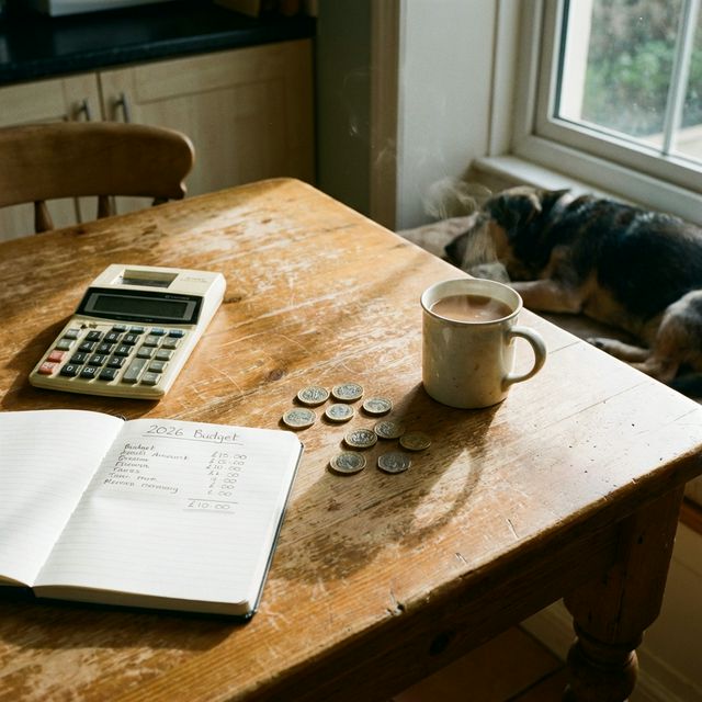 Family reviewing household budget to manage the UK cost of living crisis and rising prices in 2026
